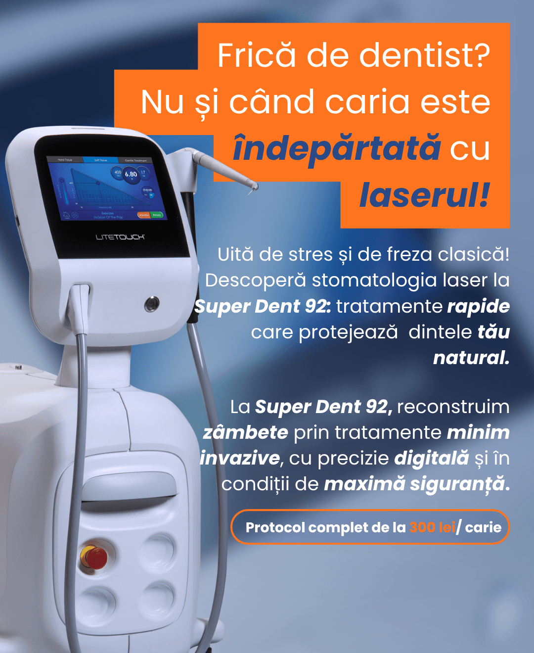 Frică de dentist Nu și când caria este îndepărtată cu laserul! (2) Frică de dentist Nu și când caria este îndepărtată cu laserul! (2)